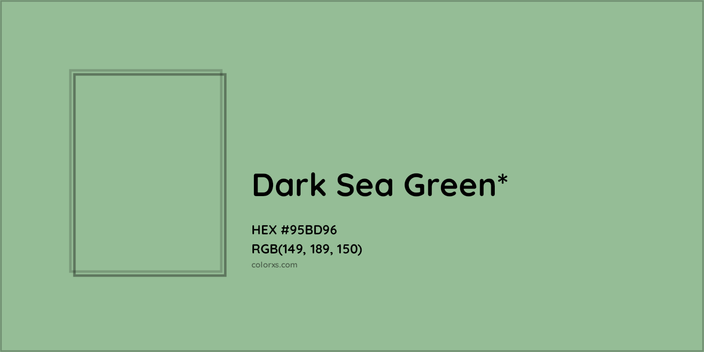 HEX #95BD96 Color Name, Color Code, Palettes, Similar Paints, Images