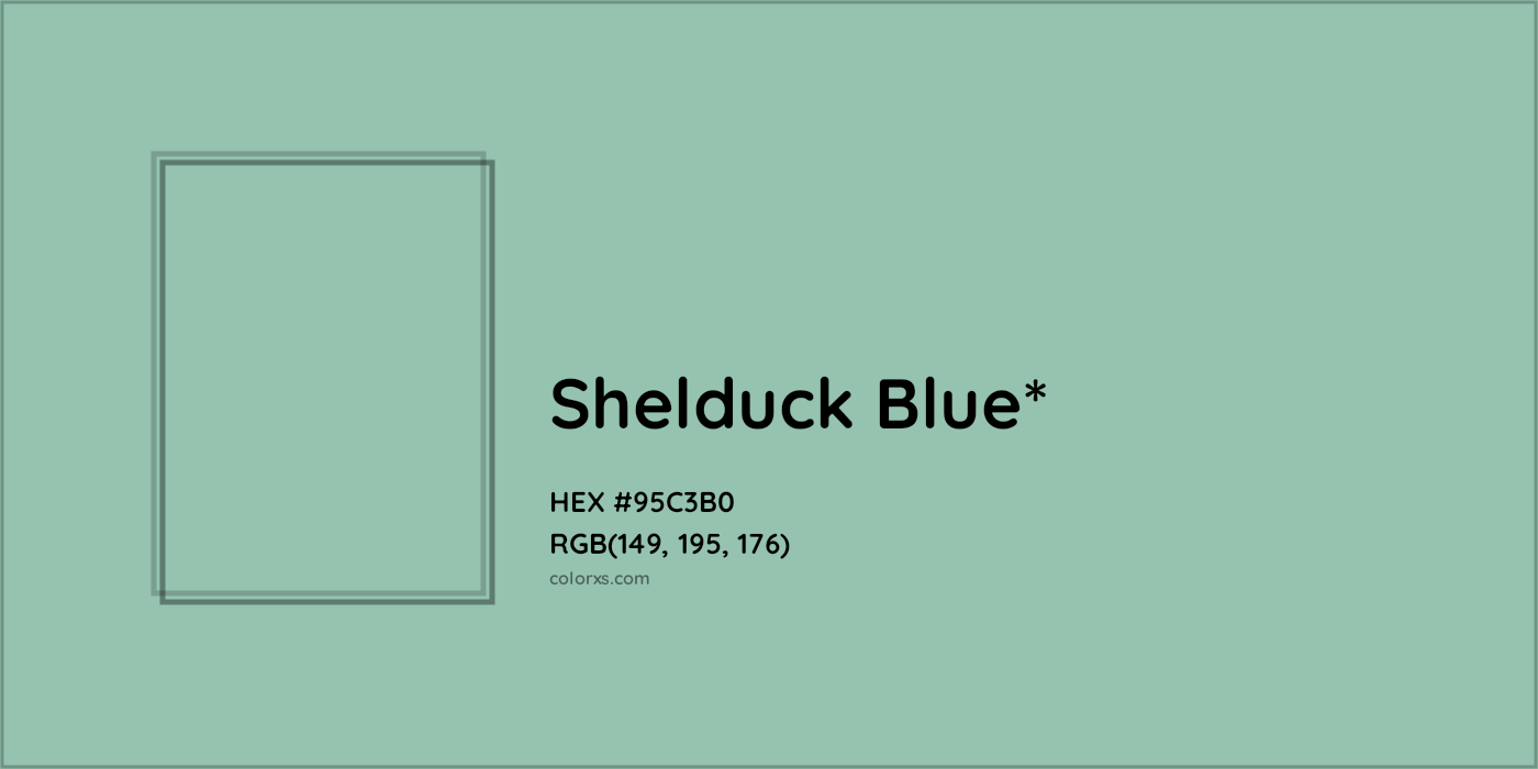 HEX #95C3B0 Color Name, Color Code, Palettes, Similar Paints, Images