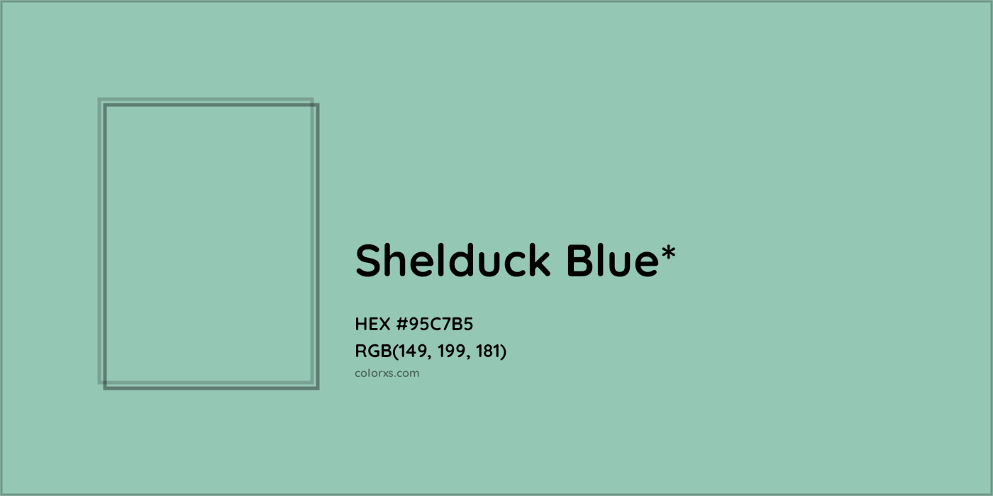 HEX #95C7B5 Color Name, Color Code, Palettes, Similar Paints, Images