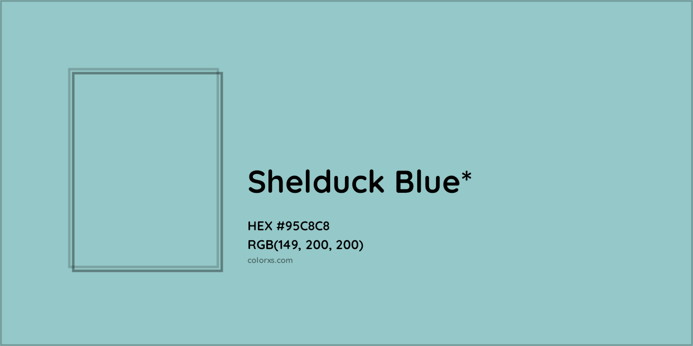 HEX #95C8C8 Color Name, Color Code, Palettes, Similar Paints, Images
