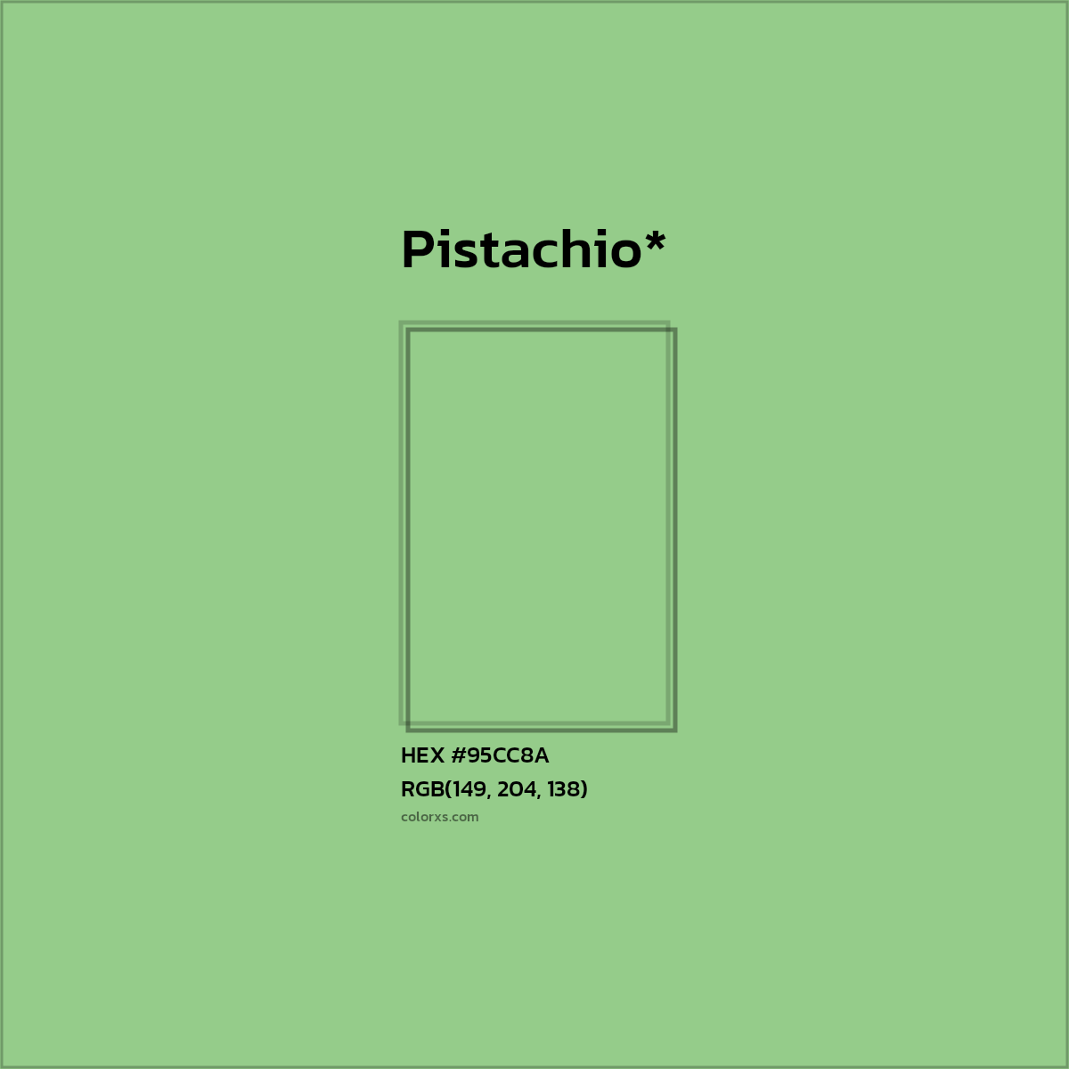 HEX #95CC8A Color Name, Color Code, Palettes, Similar Paints, Images