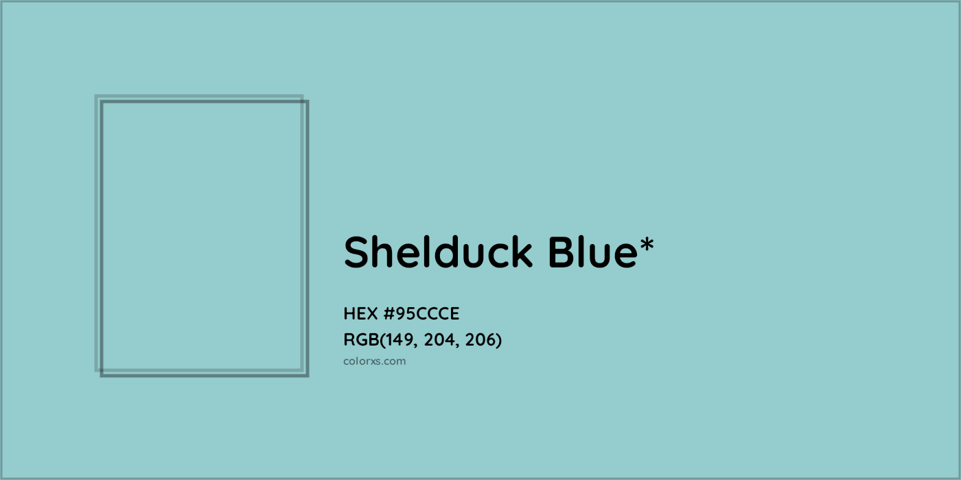 HEX #95CCCE Color Name, Color Code, Palettes, Similar Paints, Images