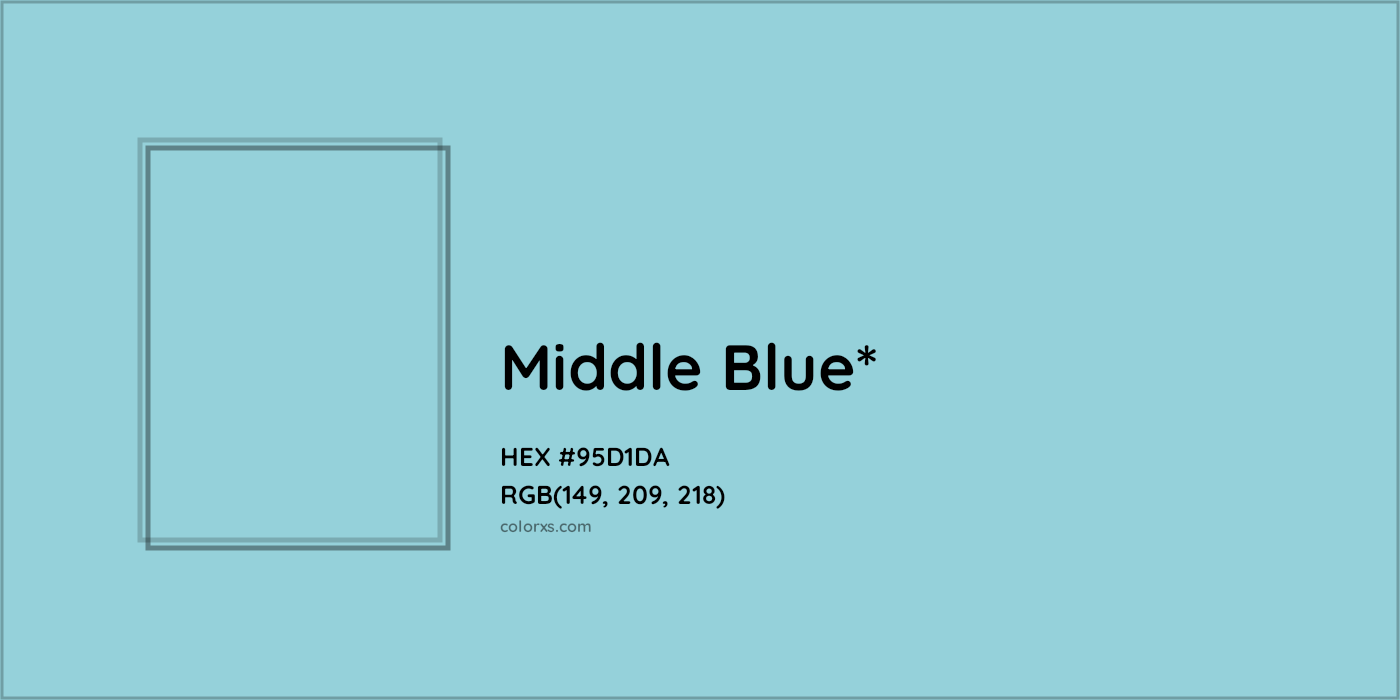 HEX #95D1DA Color Name, Color Code, Palettes, Similar Paints, Images