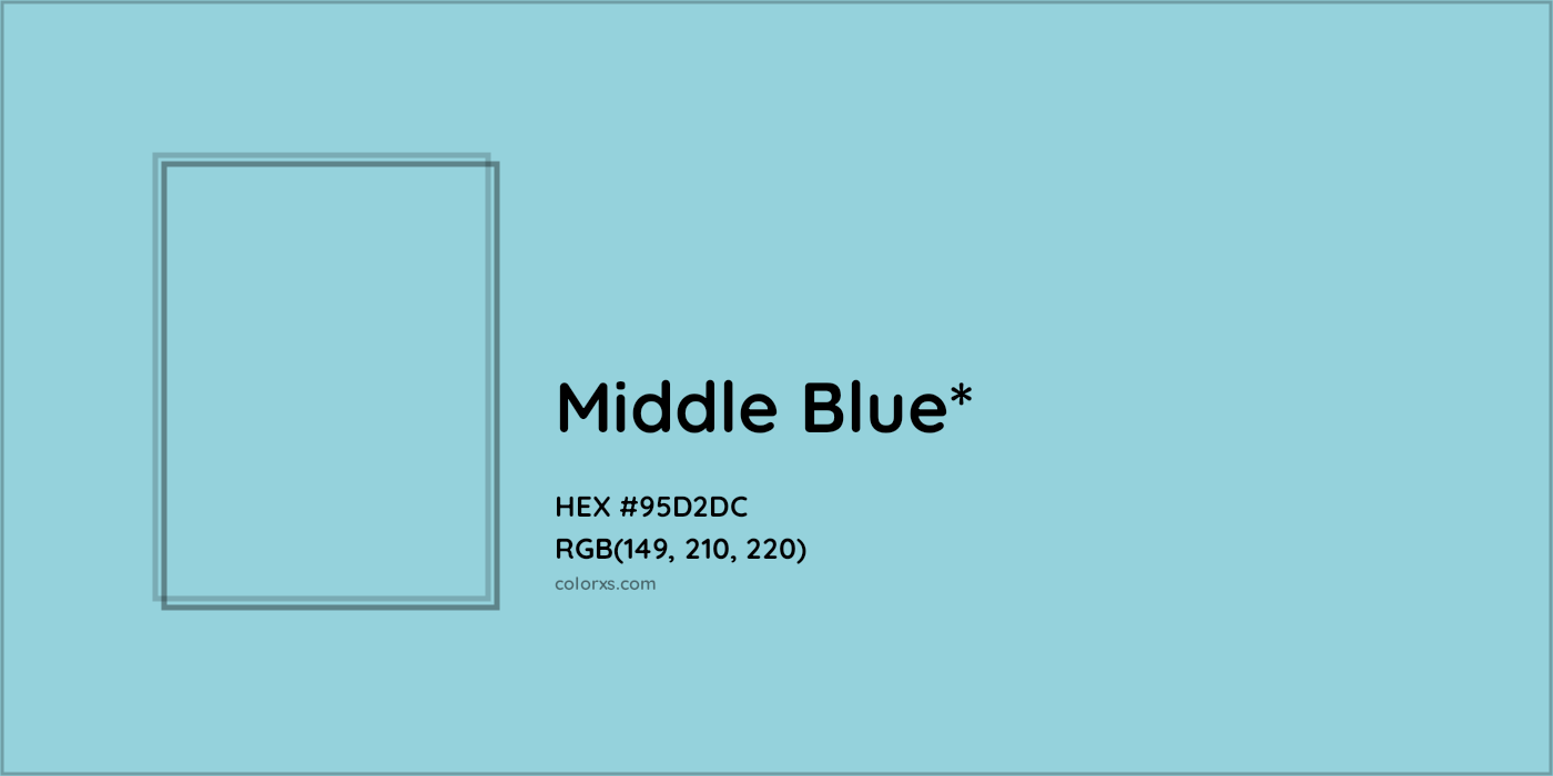 HEX #95D2DC Color Name, Color Code, Palettes, Similar Paints, Images