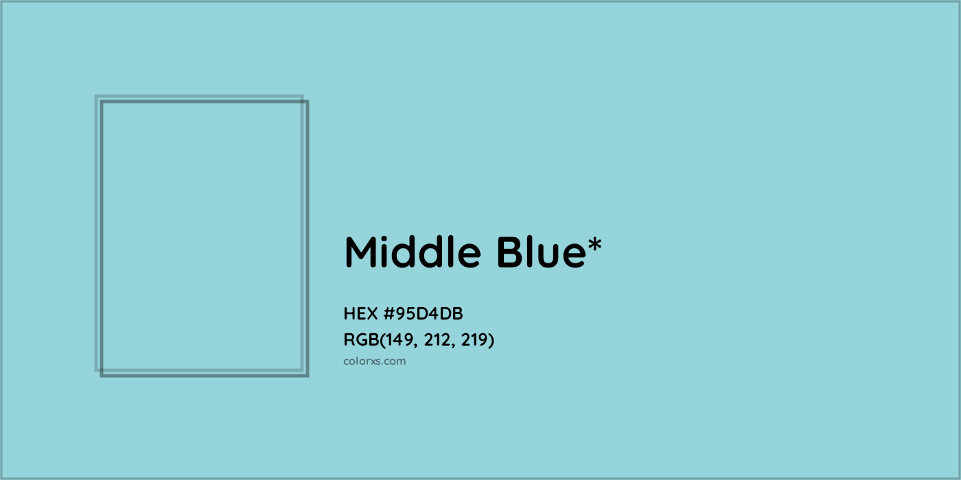 HEX #95D4DB Color Name, Color Code, Palettes, Similar Paints, Images