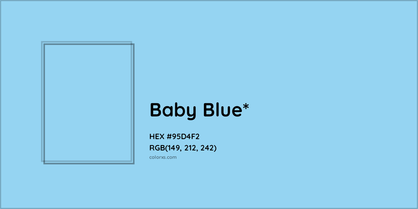 HEX #95D4F2 Color Name, Color Code, Palettes, Similar Paints, Images