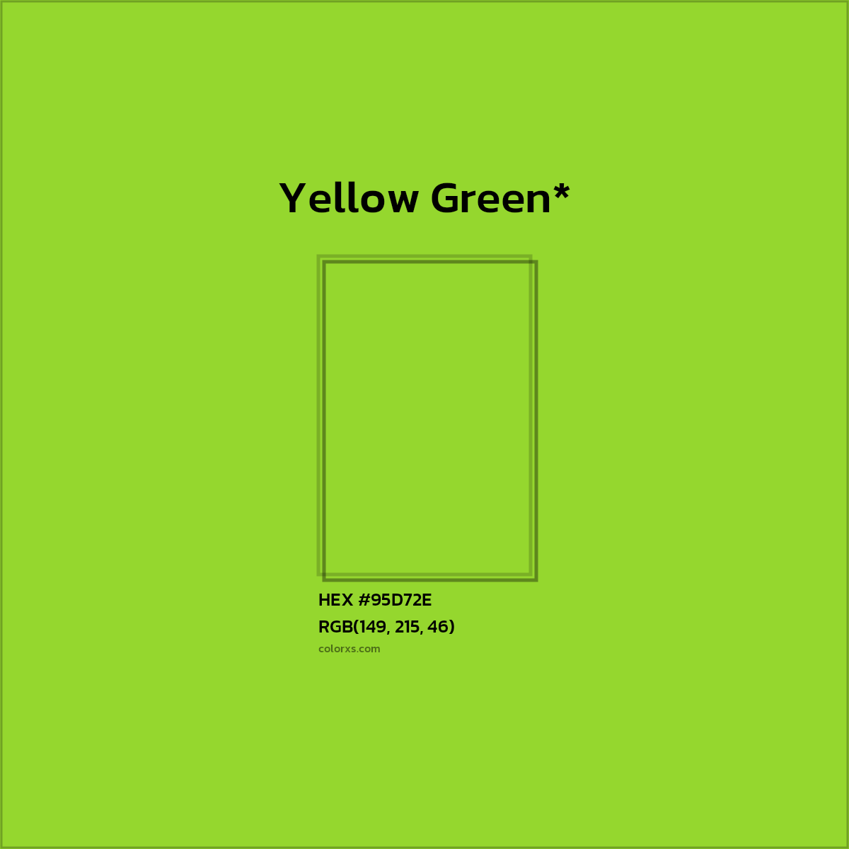 HEX #95D72E Color Name, Color Code, Palettes, Similar Paints, Images