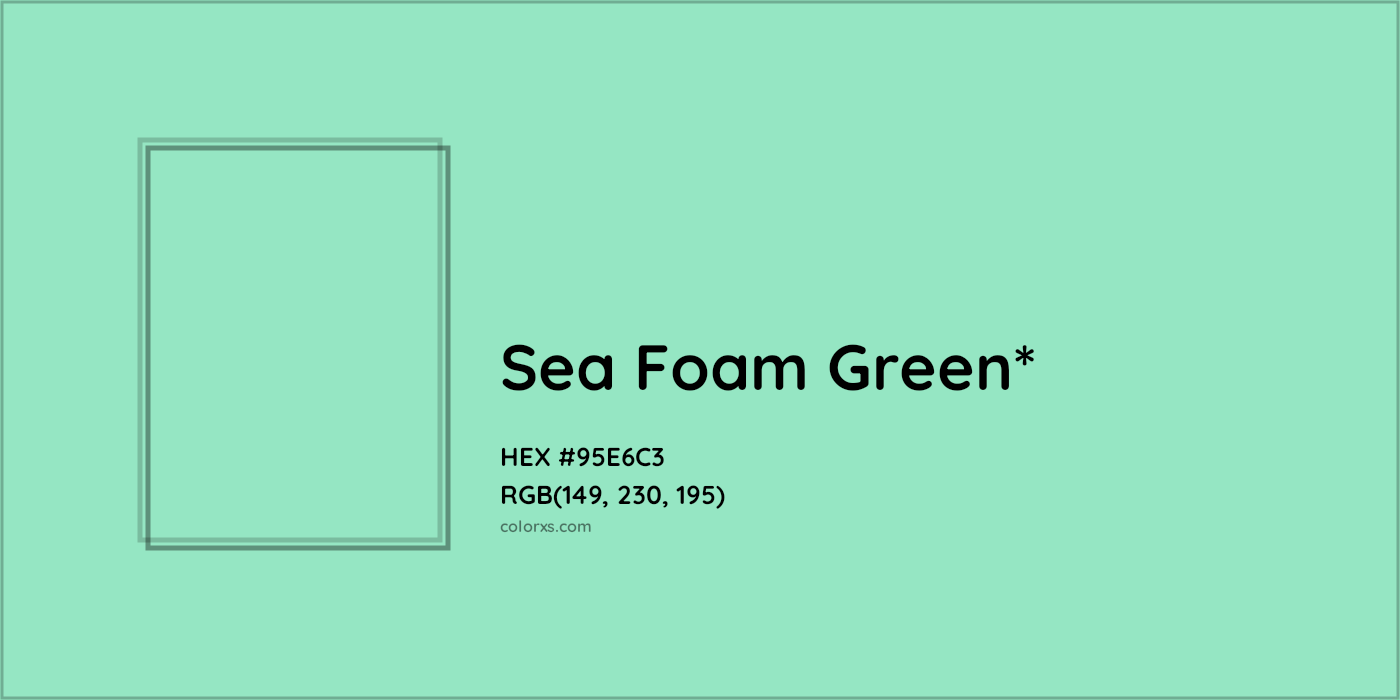HEX #95E6C3 Color Name, Color Code, Palettes, Similar Paints, Images