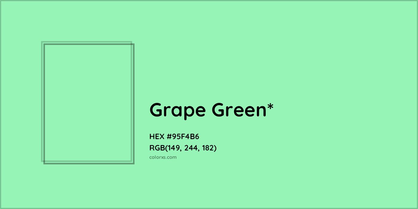 HEX #95F4B6 Color Name, Color Code, Palettes, Similar Paints, Images