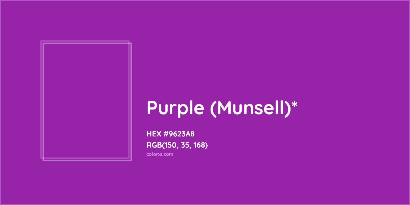 HEX #9623A8 Color Name, Color Code, Palettes, Similar Paints, Images