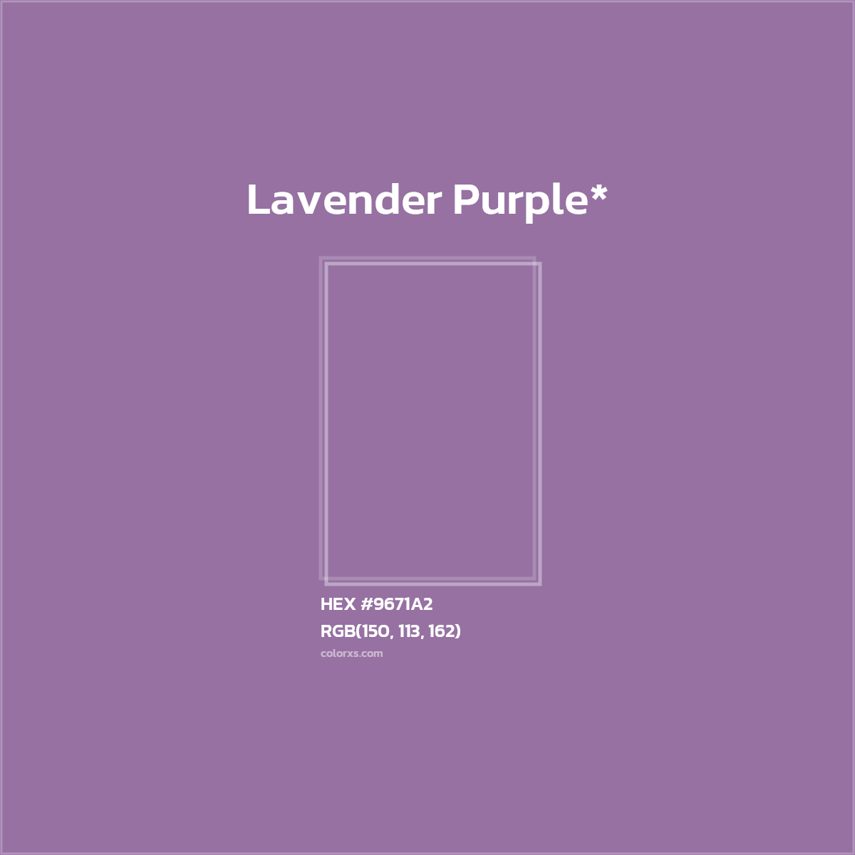 HEX #9671A2 Color Name, Color Code, Palettes, Similar Paints, Images