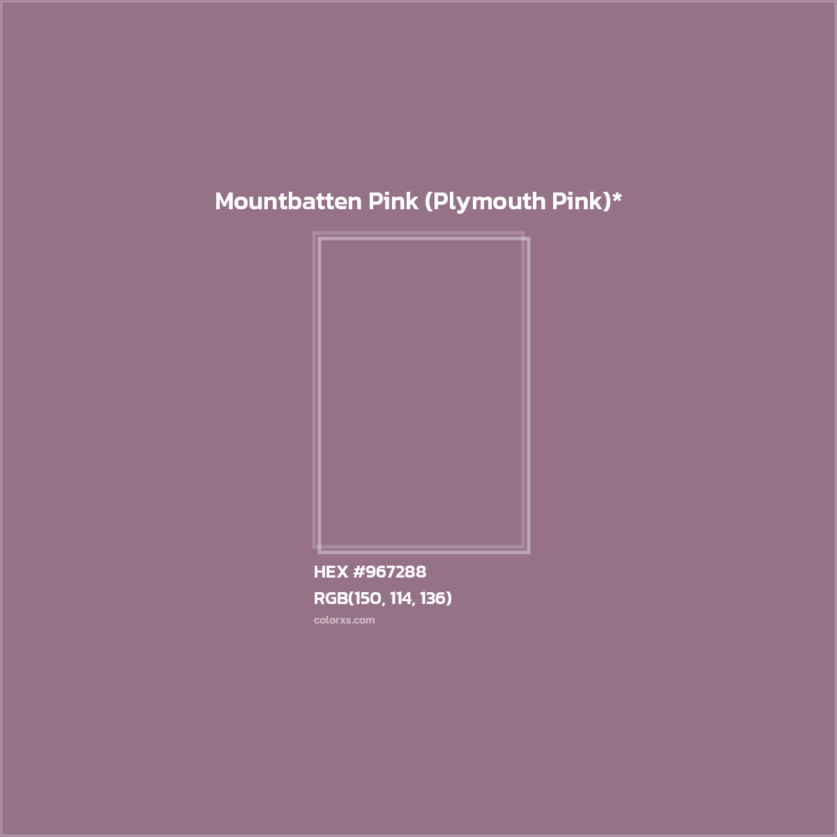 HEX #967288 Color Name, Color Code, Palettes, Similar Paints, Images