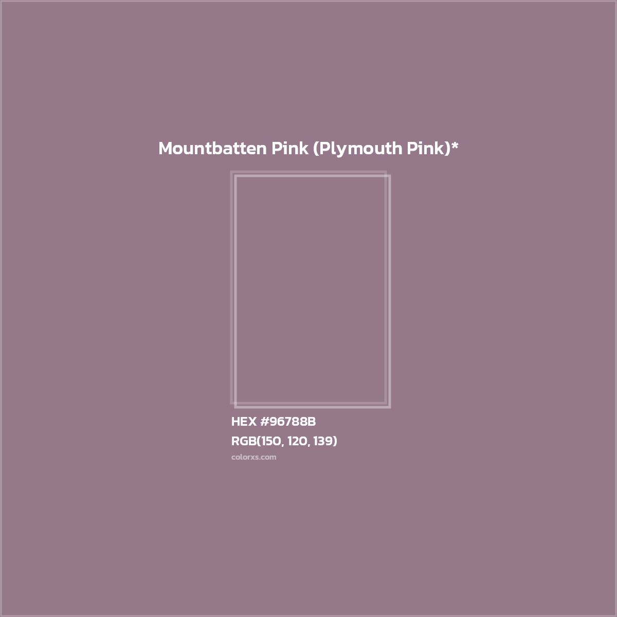 HEX #96788B Color Name, Color Code, Palettes, Similar Paints, Images