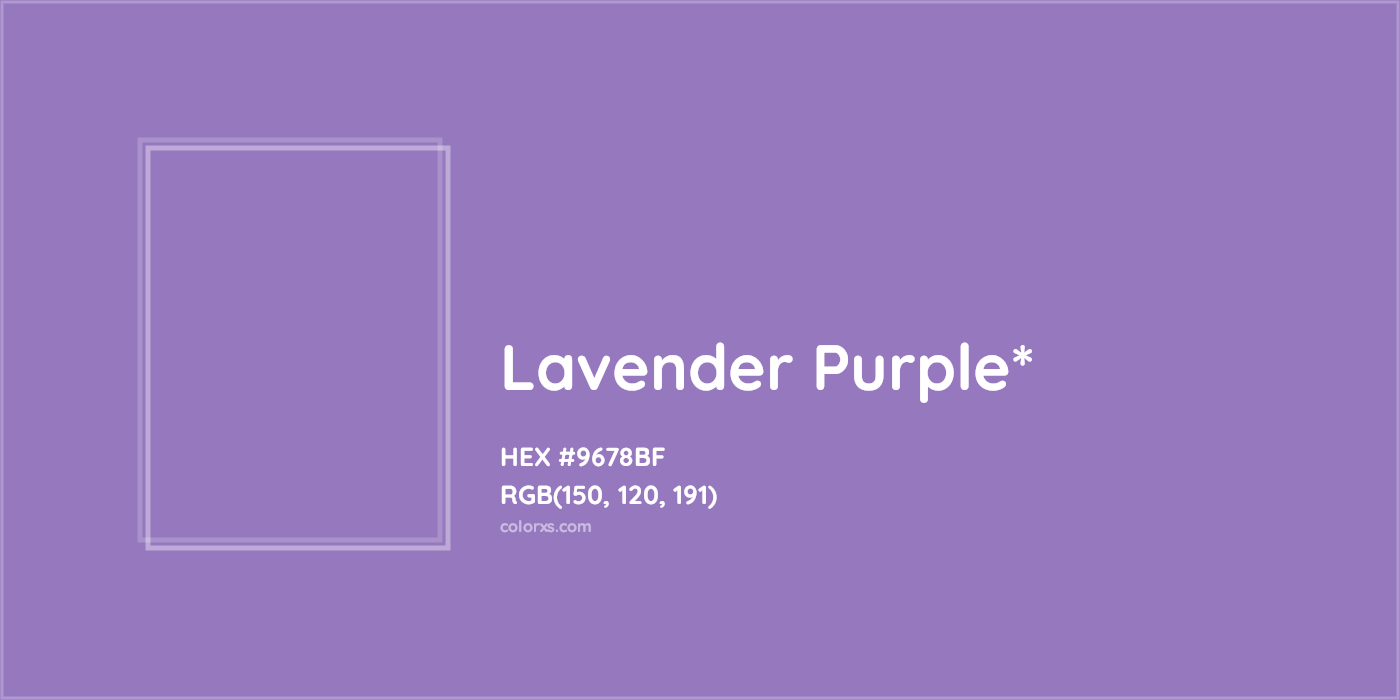 HEX #9678BF Color Name, Color Code, Palettes, Similar Paints, Images