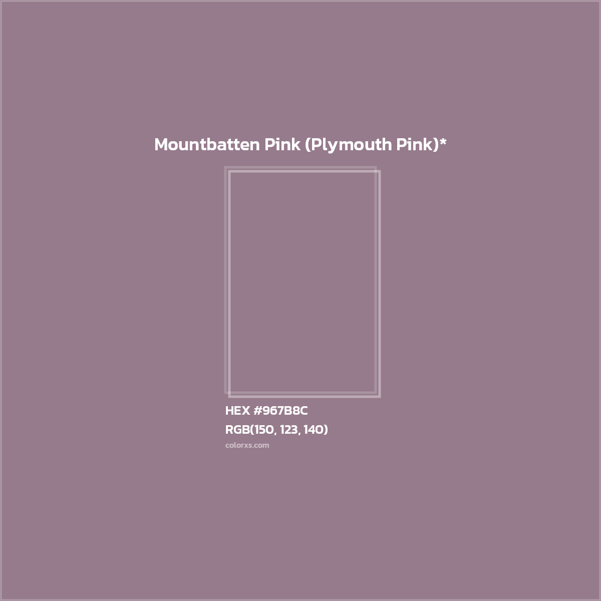 HEX #967B8C Color Name, Color Code, Palettes, Similar Paints, Images