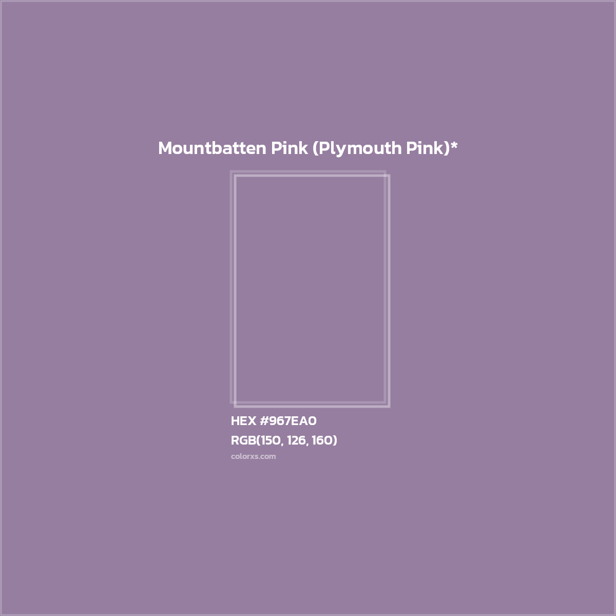 HEX #967EA0 Color Name, Color Code, Palettes, Similar Paints, Images