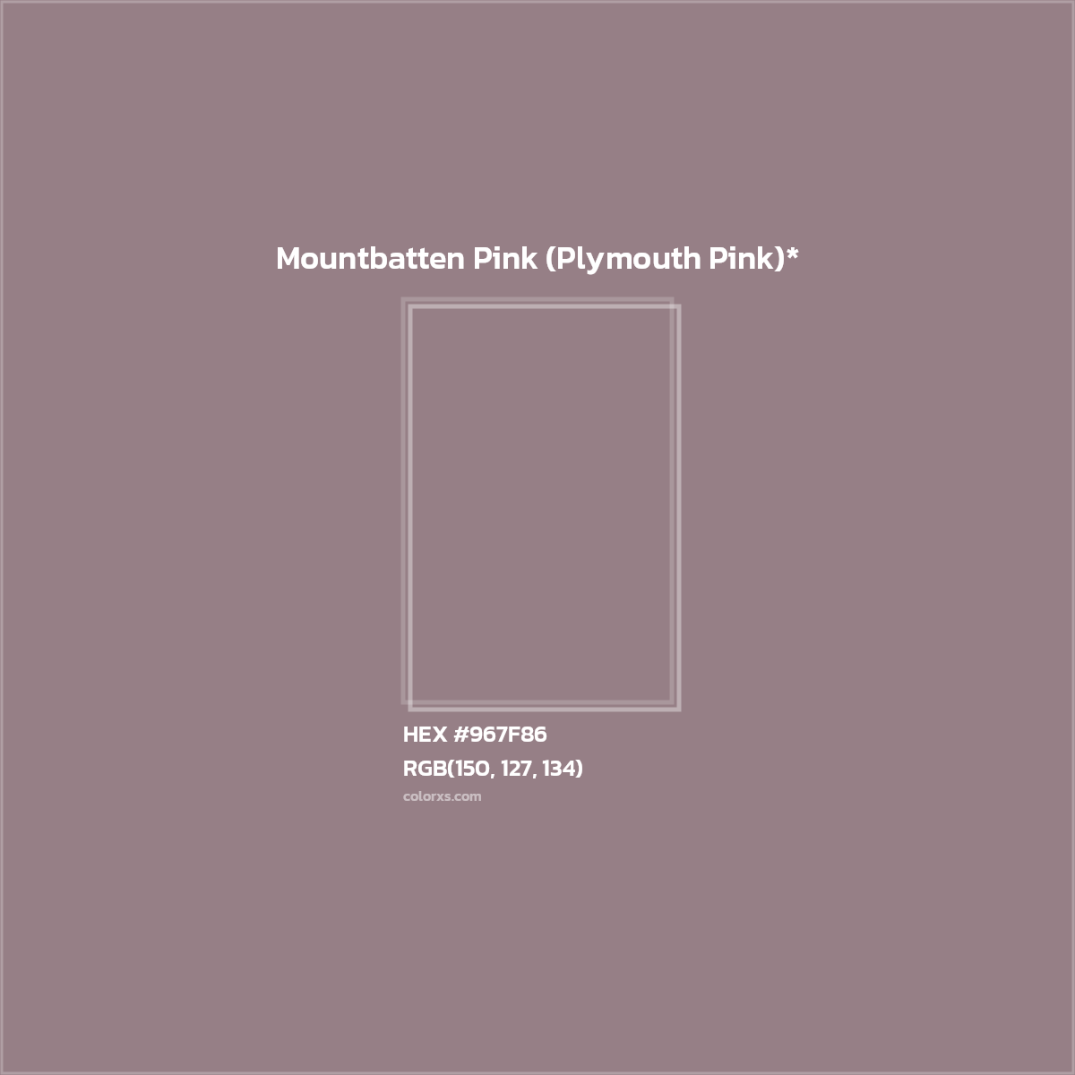 HEX #967F86 Color Name, Color Code, Palettes, Similar Paints, Images