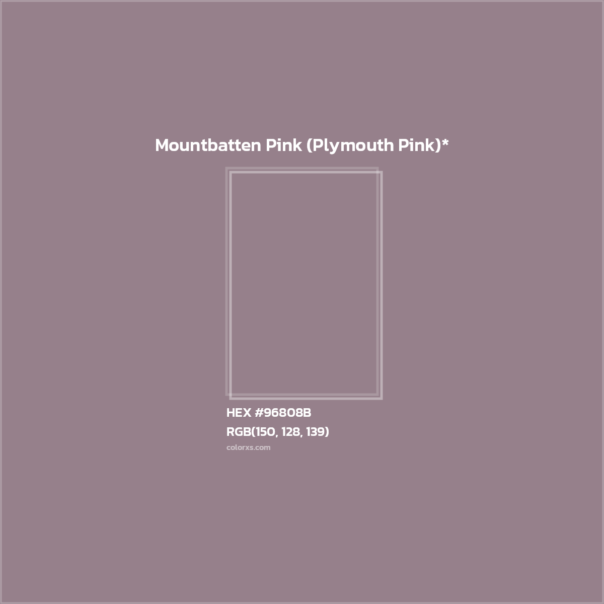 HEX #96808B Color Name, Color Code, Palettes, Similar Paints, Images