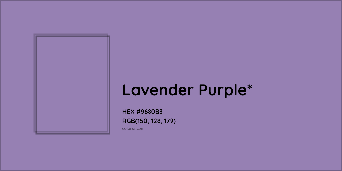 HEX #9680B3 Color Name, Color Code, Palettes, Similar Paints, Images