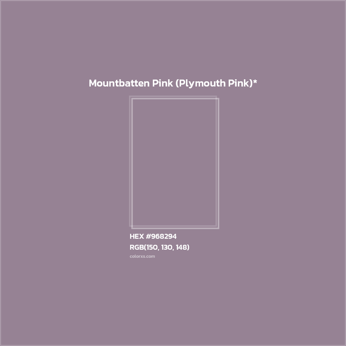 HEX #968294 Color Name, Color Code, Palettes, Similar Paints, Images