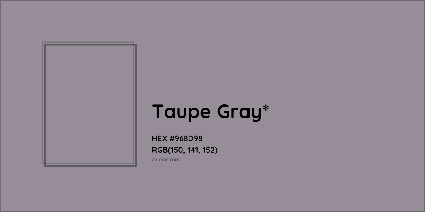 HEX #968D98 Color Name, Color Code, Palettes, Similar Paints, Images