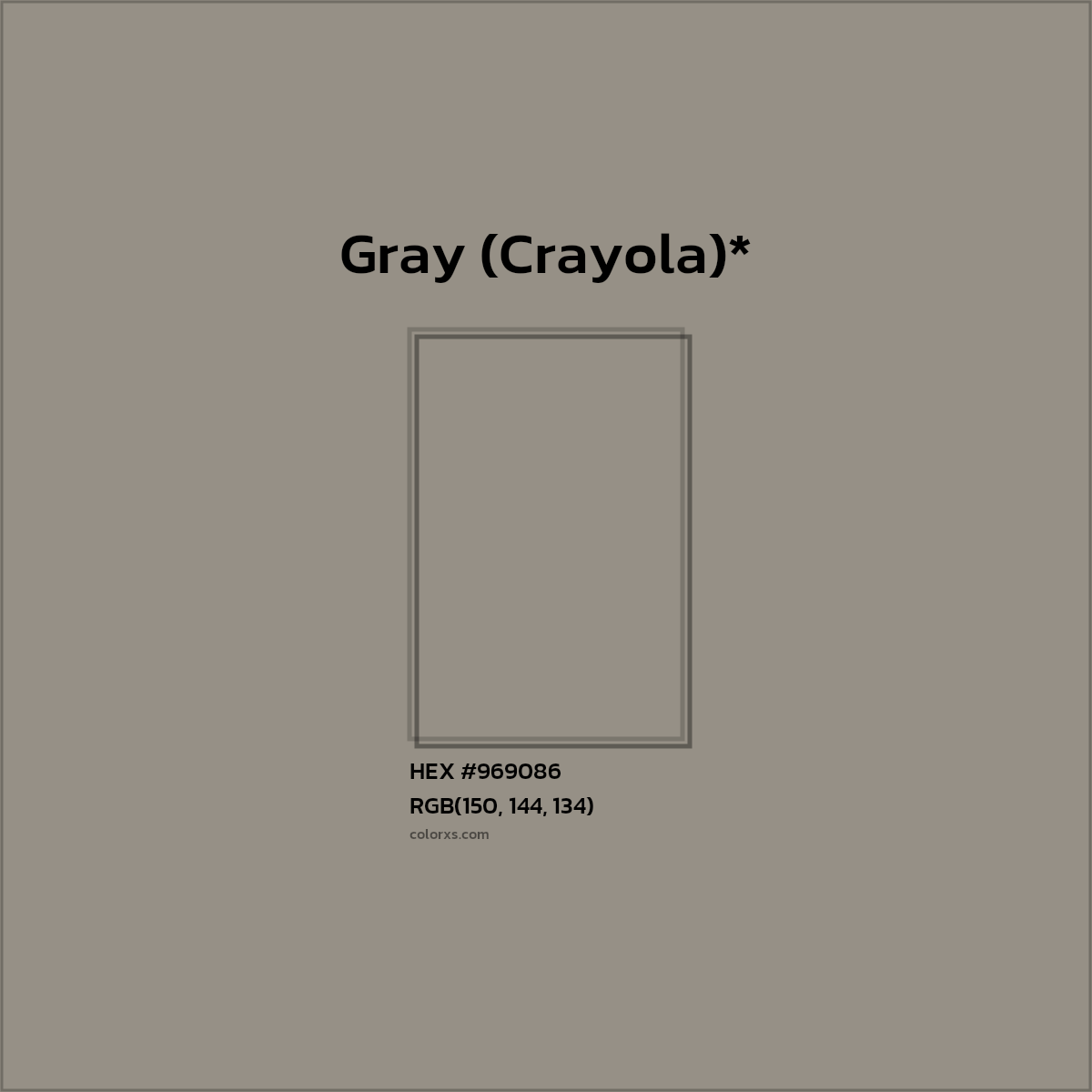 HEX #969086 Color Name, Color Code, Palettes, Similar Paints, Images