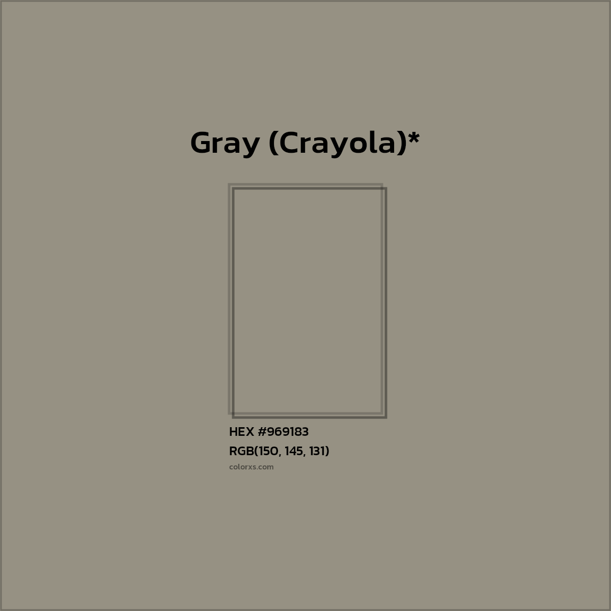 HEX #969183 Color Name, Color Code, Palettes, Similar Paints, Images