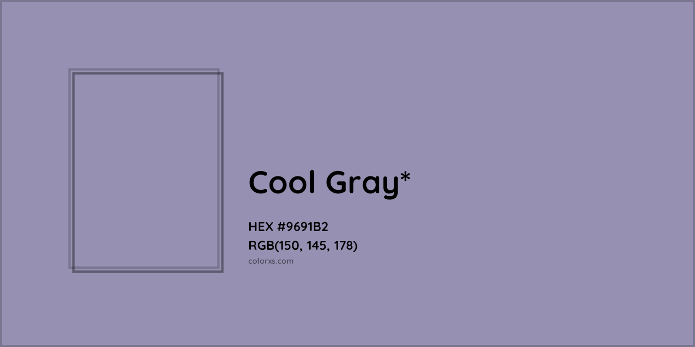 HEX #9691B2 Color Name, Color Code, Palettes, Similar Paints, Images