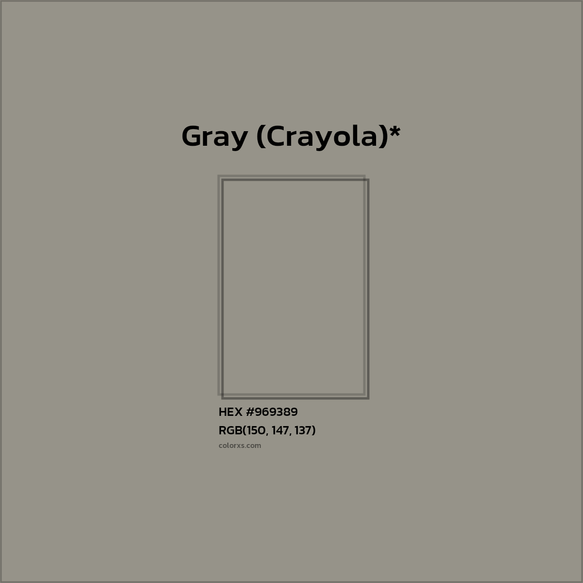 HEX #969389 Color Name, Color Code, Palettes, Similar Paints, Images