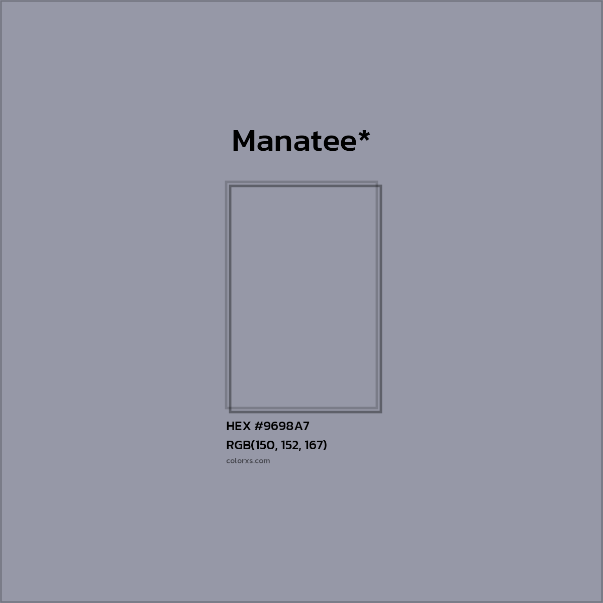 HEX #9698A7 Color Name, Color Code, Palettes, Similar Paints, Images