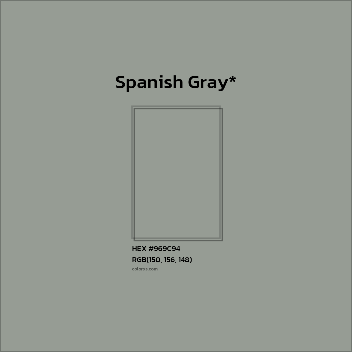 HEX #969C94 Color Name, Color Code, Palettes, Similar Paints, Images