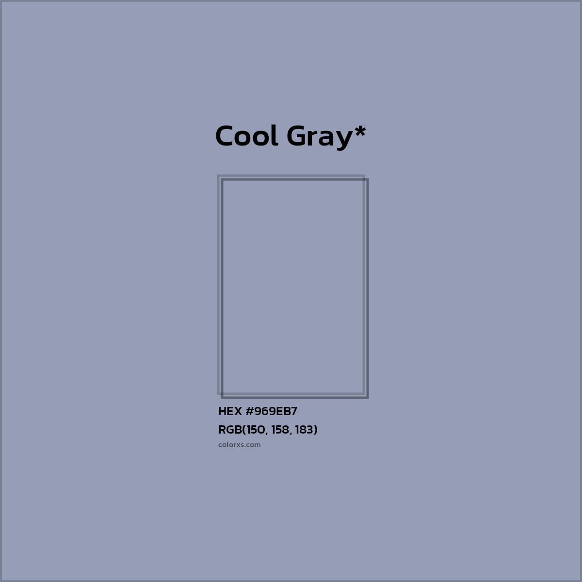 HEX #969EB7 Color Name, Color Code, Palettes, Similar Paints, Images