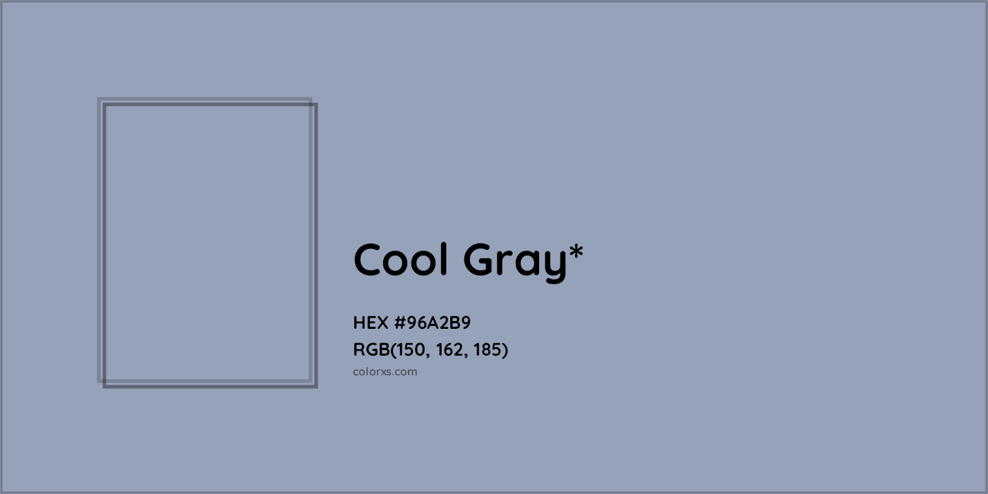 HEX #96A2B9 Color Name, Color Code, Palettes, Similar Paints, Images