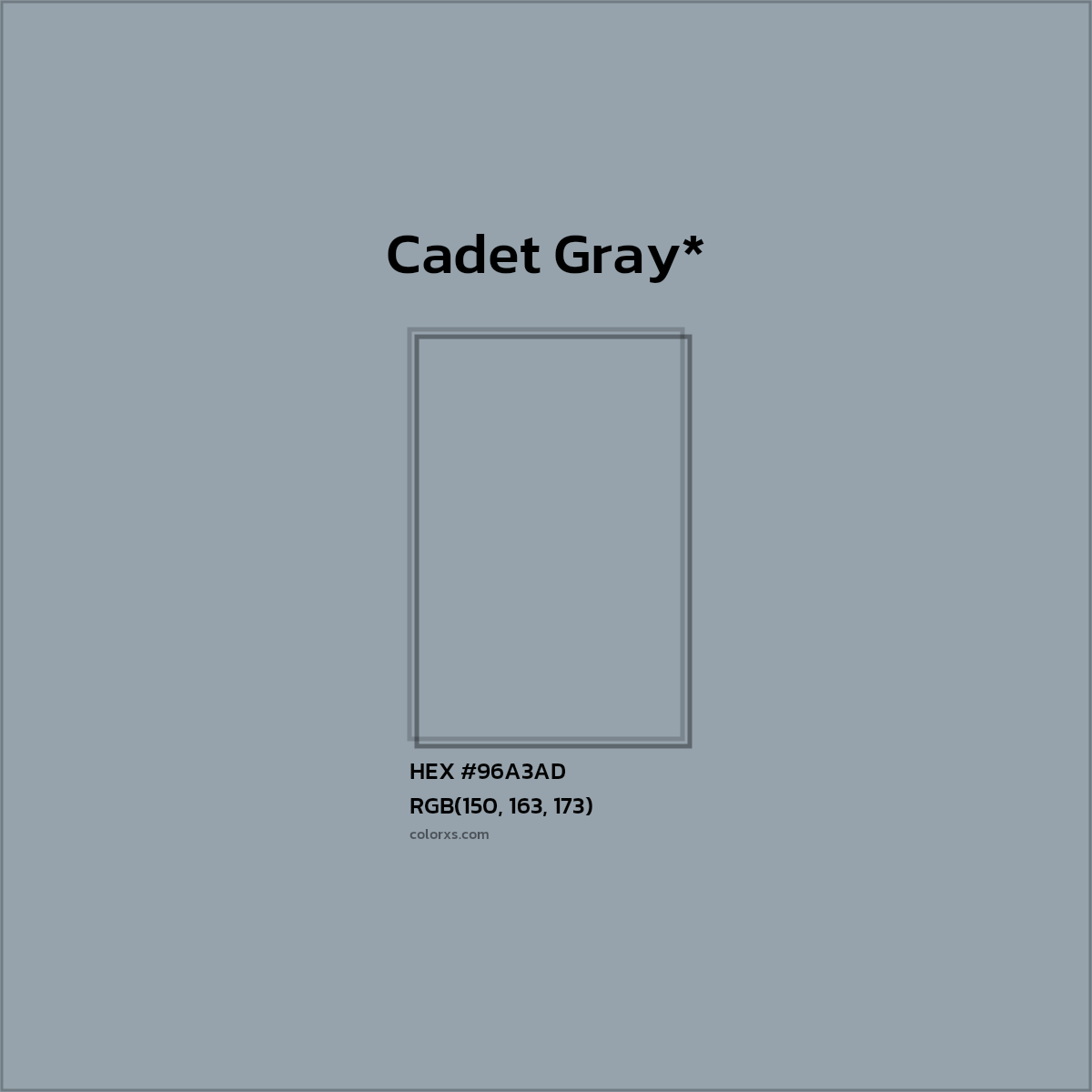 HEX #96A3AD Color Name, Color Code, Palettes, Similar Paints, Images