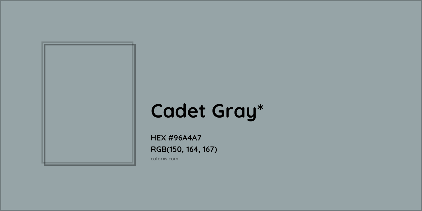 HEX #96A4A7 Color Name, Color Code, Palettes, Similar Paints, Images