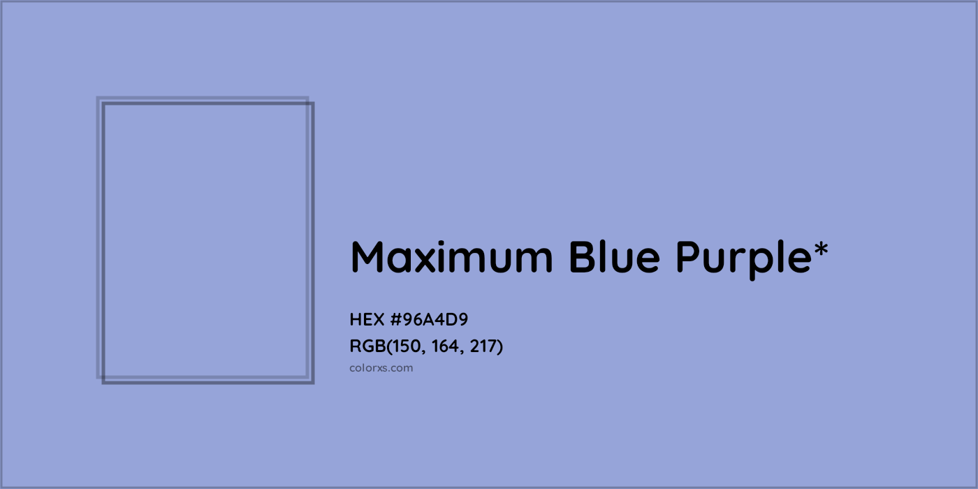 HEX #96A4D9 Color Name, Color Code, Palettes, Similar Paints, Images