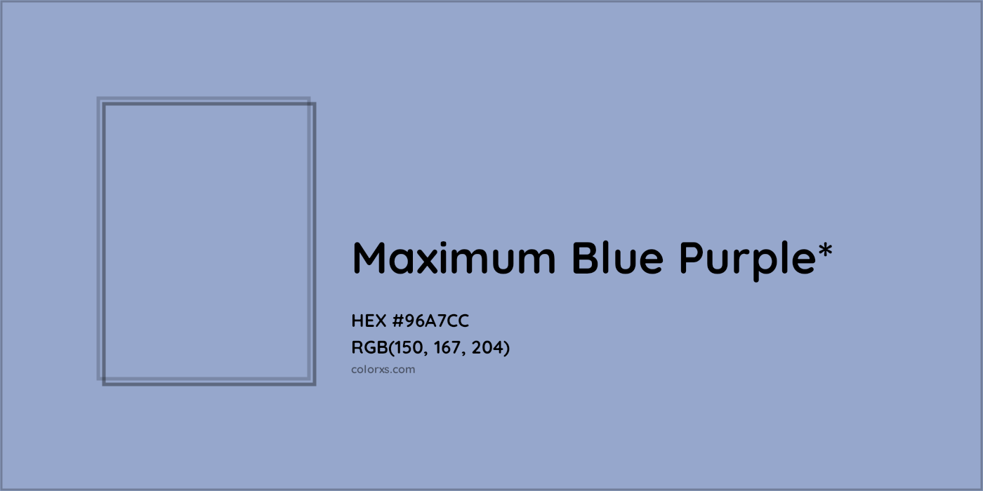 HEX #96A7CC Color Name, Color Code, Palettes, Similar Paints, Images