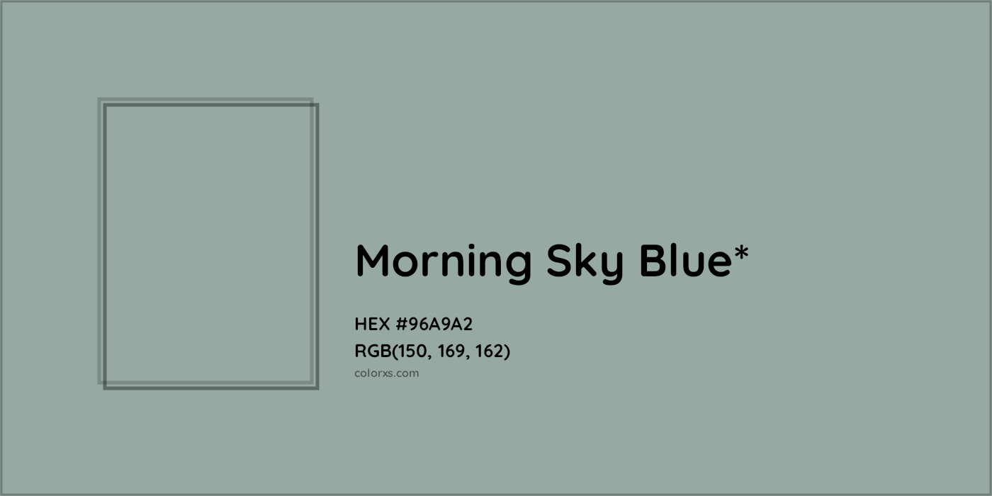 HEX #96A9A2 Color Name, Color Code, Palettes, Similar Paints, Images