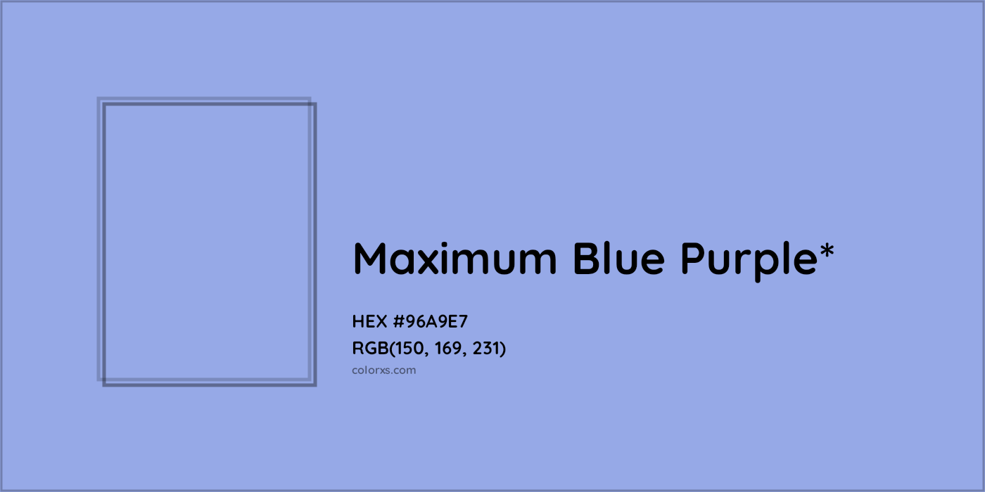 HEX #96A9E7 Color Name, Color Code, Palettes, Similar Paints, Images