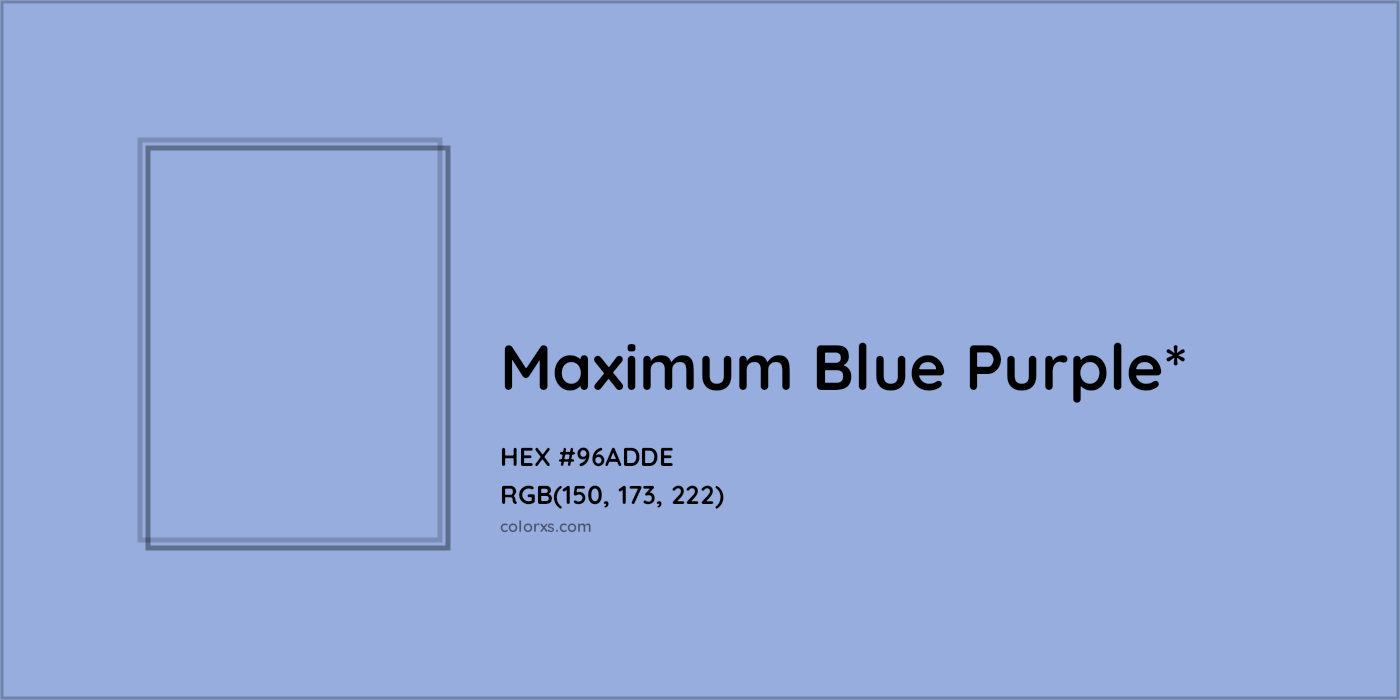 HEX #96ADDE Color Name, Color Code, Palettes, Similar Paints, Images