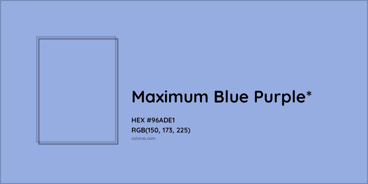HEX #96ADE1 Color Name, Color Code, Palettes, Similar Paints, Images