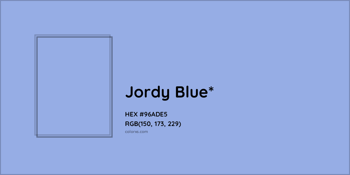HEX #96ADE5 Color Name, Color Code, Palettes, Similar Paints, Images
