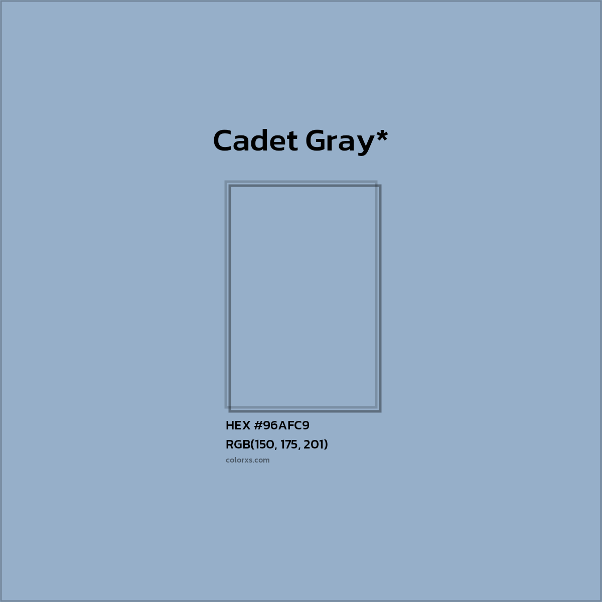 HEX #96AFC9 Color Name, Color Code, Palettes, Similar Paints, Images