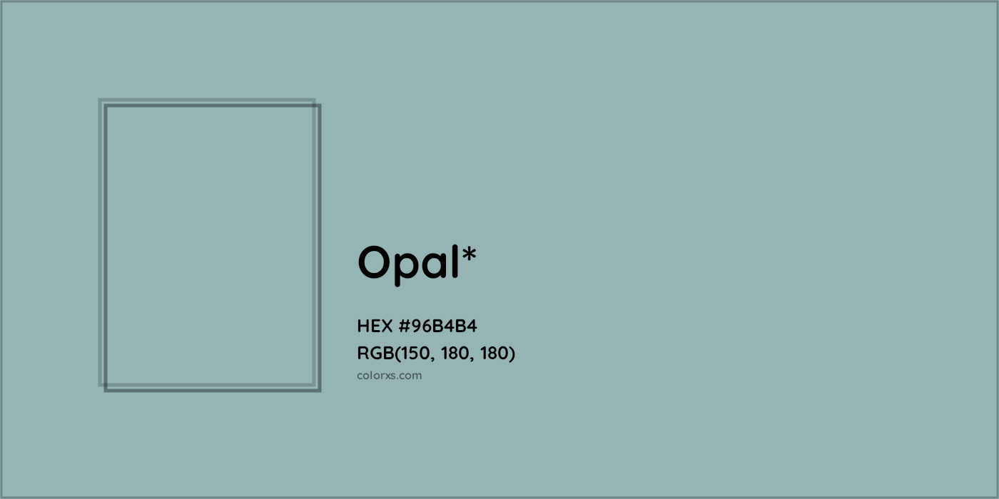 HEX #96B4B4 Color Name, Color Code, Palettes, Similar Paints, Images
