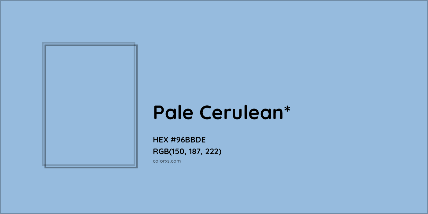HEX #96BBDE Color Name, Color Code, Palettes, Similar Paints, Images