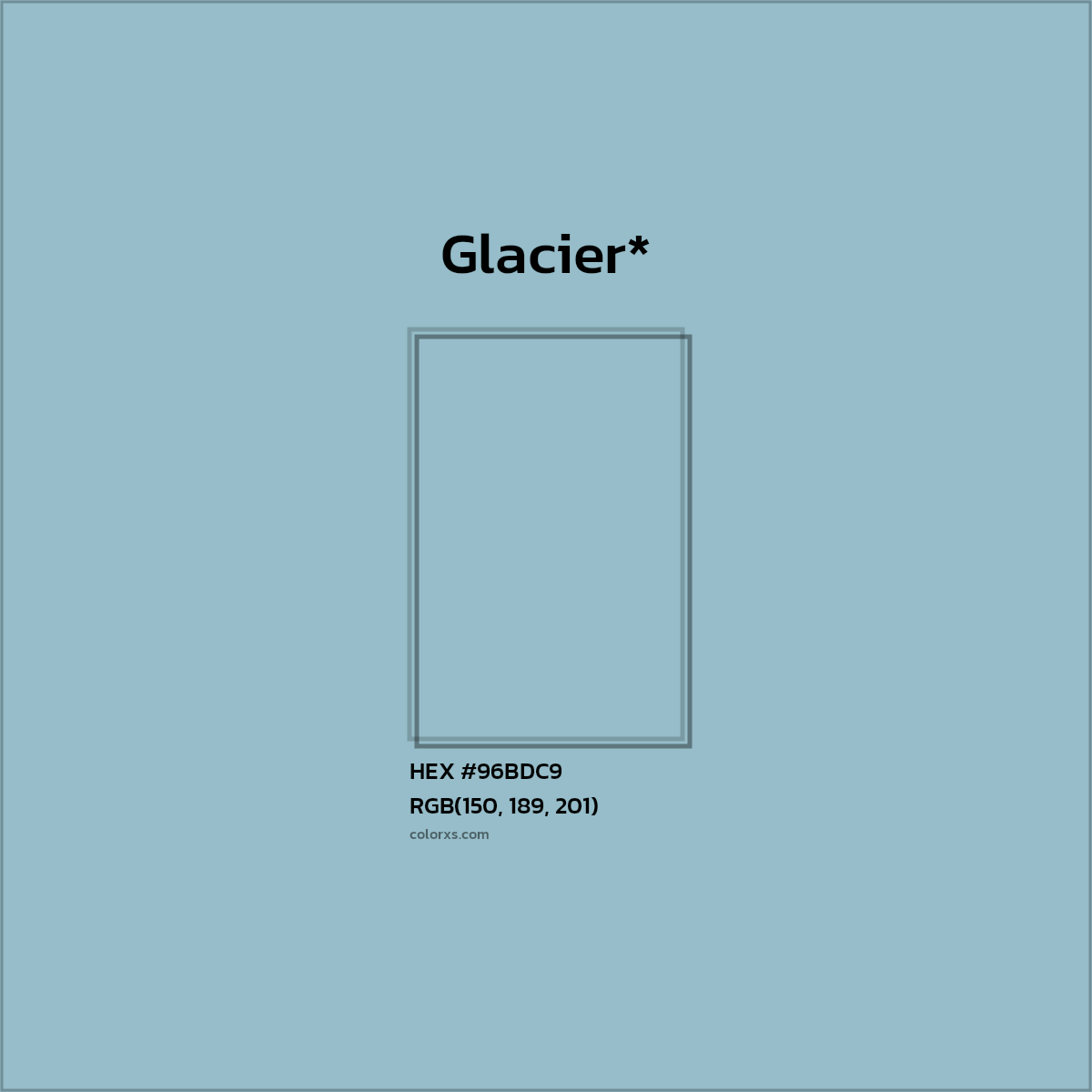 HEX #96BDC9 Color Name, Color Code, Palettes, Similar Paints, Images