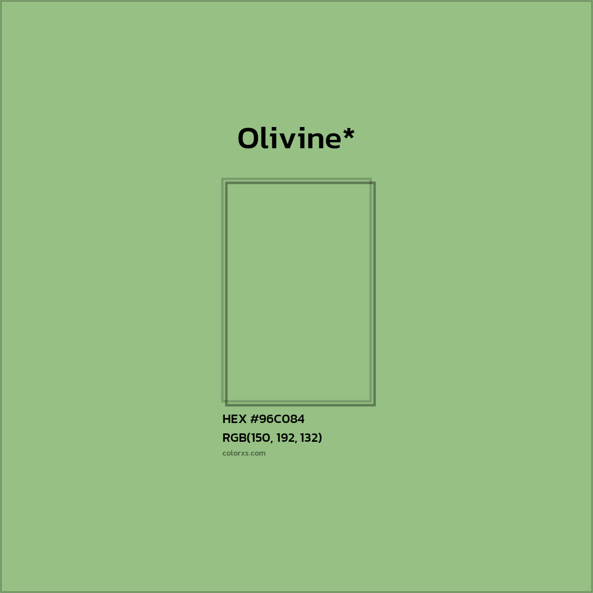 HEX #96C084 Color Name, Color Code, Palettes, Similar Paints, Images