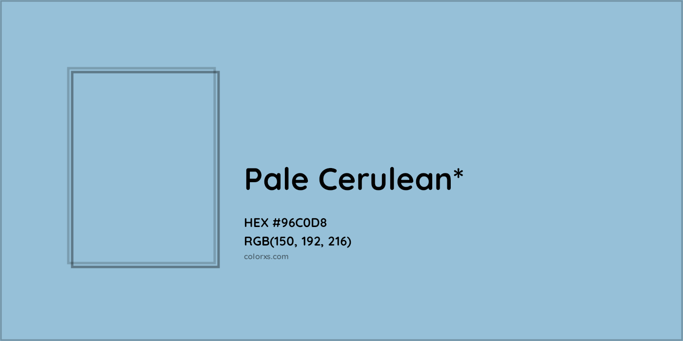 HEX #96C0D8 Color Name, Color Code, Palettes, Similar Paints, Images