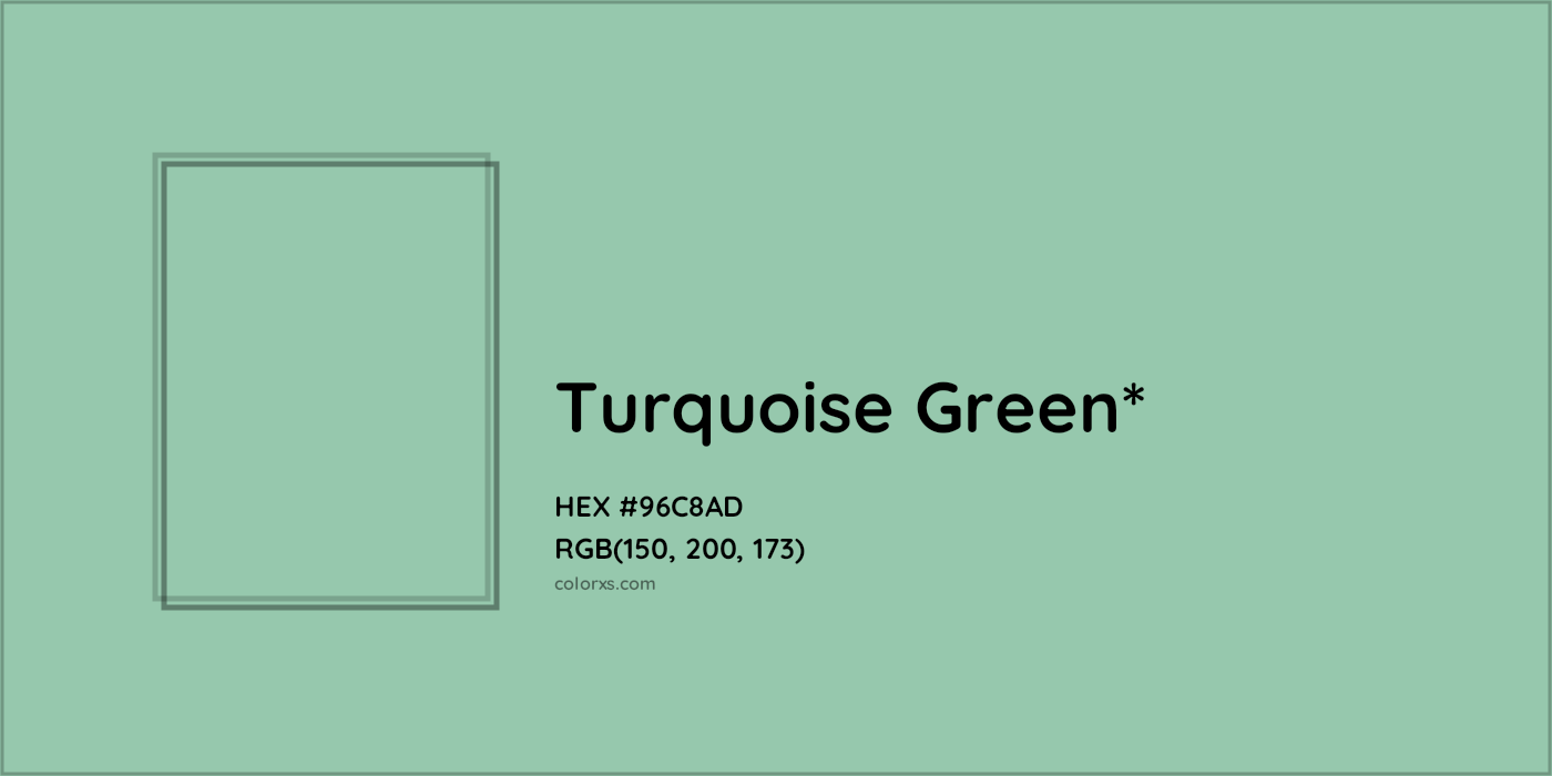 HEX #96C8AD Color Name, Color Code, Palettes, Similar Paints, Images