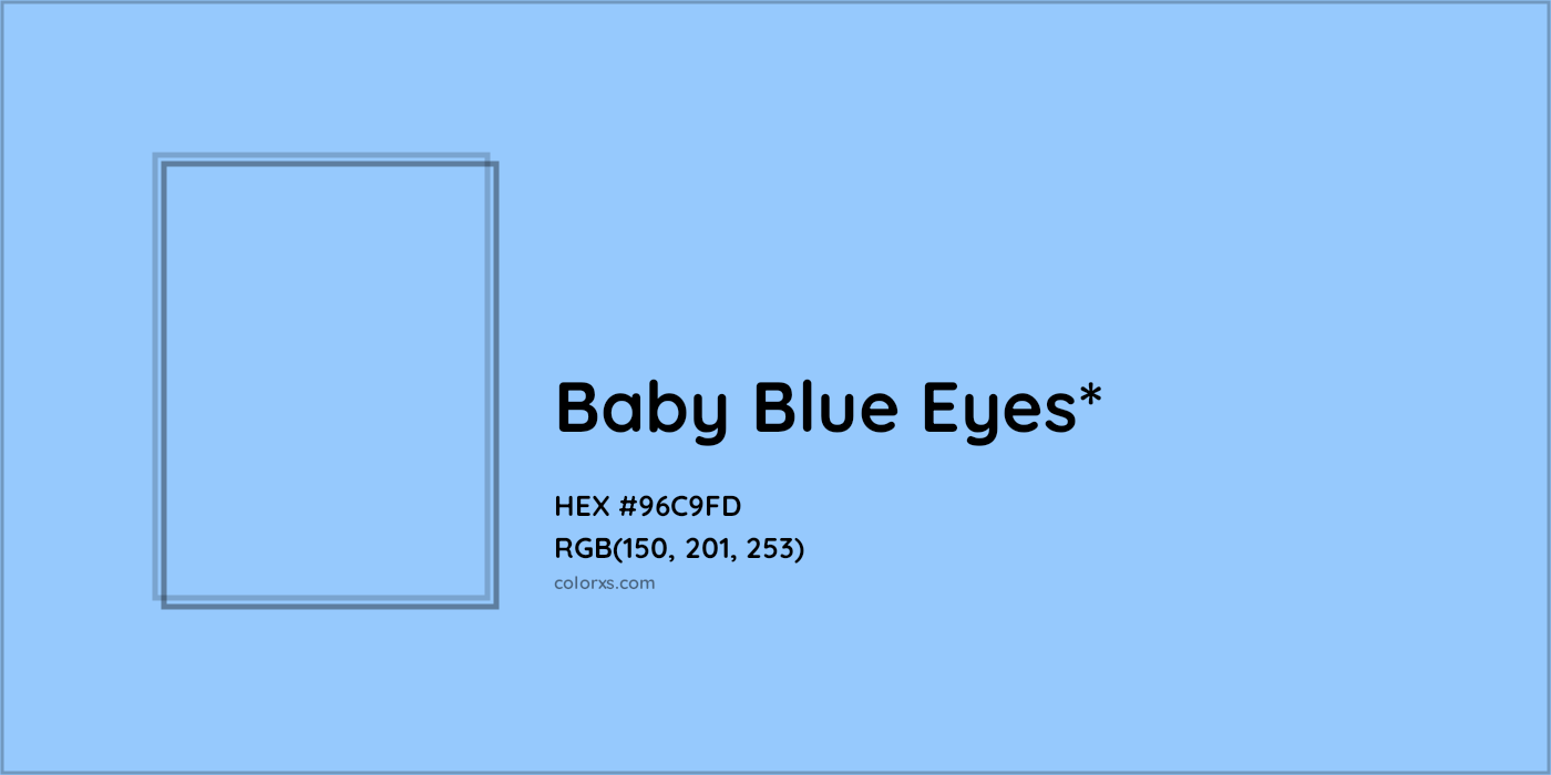 HEX #96C9FD Color Name, Color Code, Palettes, Similar Paints, Images
